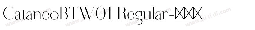 CataneoBTW01 Regular字体转换